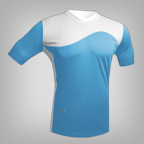  Century soccer store Victoria Style soccer jersey in White and Sky Blue at Commerce CA