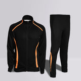 Black and Orange Zunro Style Warmup Jacket and Pants from Century Soccer