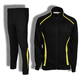 Black and Yellow Zunro Style Warmup Jacket and Pants from Century Soccer
